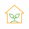 Green or vegetated roof icon